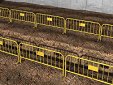 Tancat perimetral format per tanques de vianants de ferro, per a delimitació d'excavacions obertes Tancat perimetral format per tanques de vianants de ferro, per a delimitació d'excavacions obertes