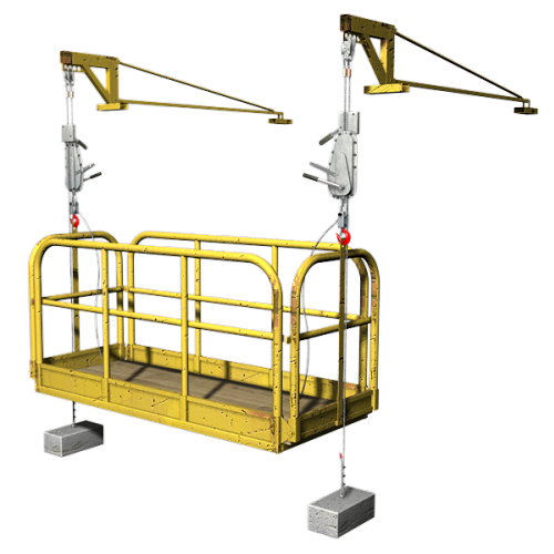 Plataforma suspesa d'accionament manual Plataforma suspesa d'accionament manual