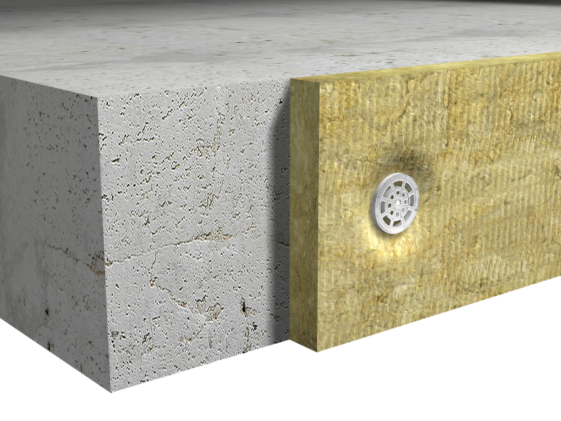 Fixat mecànicament a l'estructura desencofrada